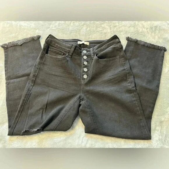 So Jeans | Front Buttons | Distressed frayed hem | Size 7 - Picture 1 of 7